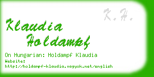 klaudia holdampf business card